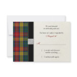 Buchanan Clan Tartan Wedding Reply RSVP Card
