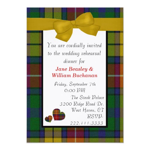Buchanan Tartan Plaid Invitation | Zazzle
