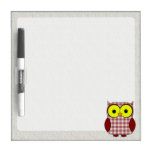 Buchanan Tartan Plaid Owl Dry Erase Whiteboards
