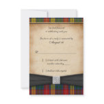 Buchanan Tartan Wedding Reply RSVP Card Ver 2