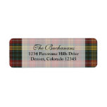 Buchanan Weathered Tartan Return Address Labels