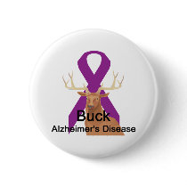 Buck Alzheimer'S-Disease Button by causeican Buck Alzheimer'S-Disease Button
