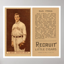 Buck O'Brien Red Sox Baseball 1912 Posters