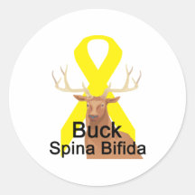 Buck-Spina-Bifida Stickers