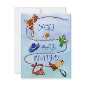 BUCKAROO BIRTHDAY PARTY INVITATION ~ EZ2 CUSTOMIZE invitation