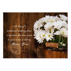 Bucket Daisies Country Wedding Charity Favor Card Business Card Templates