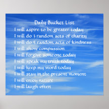Bucket List Posters