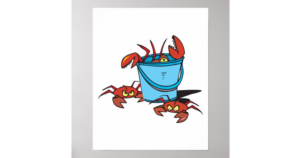 bucket of crabs poster Zazzle