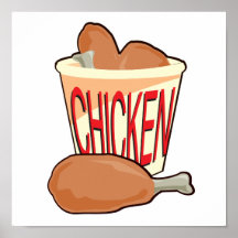 bucket of fried chicken print