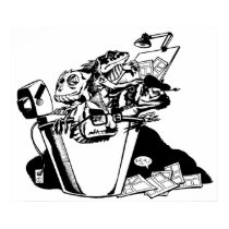 Bucket of Lizards (Black & White) posters