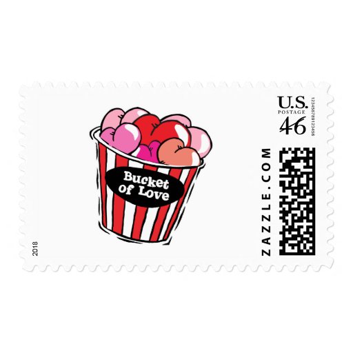 bucket of love png postage stamps