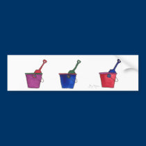 Buckets & Shovels Bumper Sticker bumper stickers