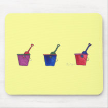 Buckets & Shovels Mousepad by ginyhogan Buckets & Shovels Mousepad
