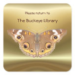 Buckeye butterfly Bookplate 2 ~ sticker