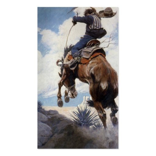 Bucking by NC Wyeth Business Card Template (back side)