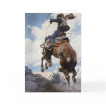Bucking by NC Wyeth Greeting Cards