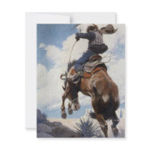 Bucking by NC Wyeth Personalized Announcements