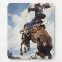 Bucking by NC Wyeth Mouse Pads