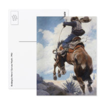 Bucking by NC Wyeth Post Cards
