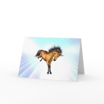 Bucking Unicorn Greeting Card