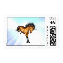 Bucking Unicorn Postage Stamp