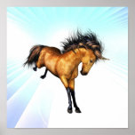 Bucking Unicorn Poster