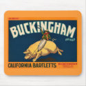 Buckingham Bartlett Apples - Vintage Crate Label mousepads