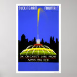 Buckingham Fountain 1939 WPA Print