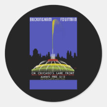 Buckingham Fountain On Chicago's Lake Front Stickers