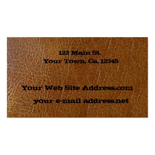 Buckle and Leather Business Card (back side)