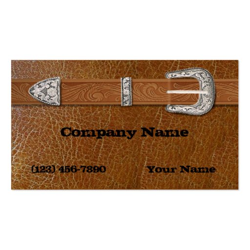 Buckle and Leather Business Card (front side)
