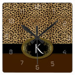 Buckle Up Leopard Square Wall Clock