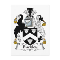 Buckley Family Crest postcards by coatsofarms Buckley Family Crest postcards