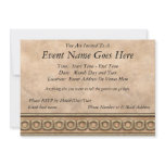 Buckskin and Bridle Leather Personalized Invite