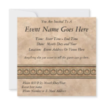 Buckskin and Bridle Leather Personalized Invitations