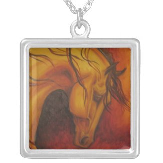 Buckskin Indian Horse Necklace necklace
