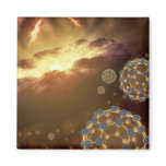 Buckyballs floating in interstellar space magnets