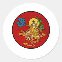 Buda y OM Etiqueta Redonda