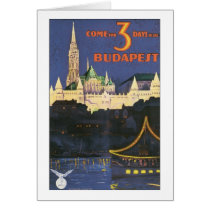 Budapest Vintage Travel Poster cards by vintagegiftmall Budapest Vintage Travel Poster cards