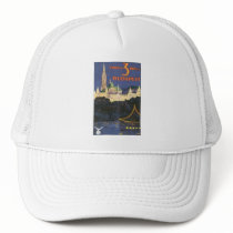 Budapest Vintage Travel Poster Hat