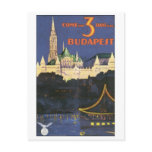 Budapest Vintage Travel Poster Postcard