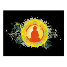 Buddha Abstract Sunset Postcards