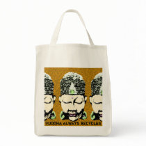 Buddha always recycles bags by rjhSTUDIO Buddha always recycles bags