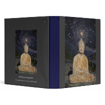 Buddha Among Stars Binder by BuddhaArt Buddha Among Stars Binder