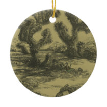 Buddha and Joshua Trees Art Ornament ornaments
