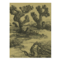 Buddha and Joshua Trees Postcard postcards