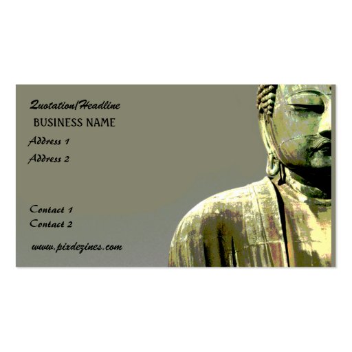 Buddha and lotus Business Card, Holistic Healers (back side)