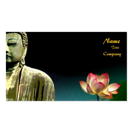 Buddha and lotus Business Card, Holistic Healers (front side)