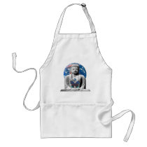 Buddha Awaits Apron by Jaenne Buddha Awaits Apron