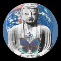 Buddha Awaits Sticker stickers